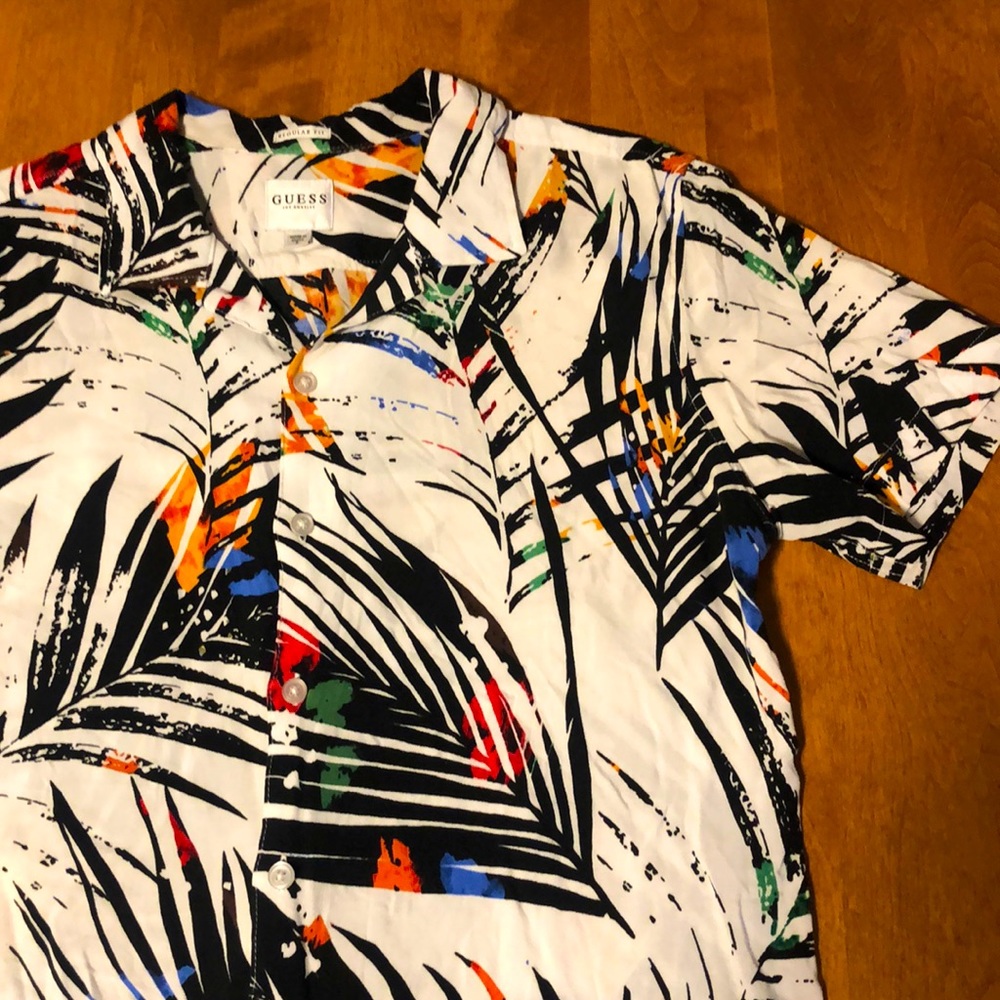 Guess button down party shirt